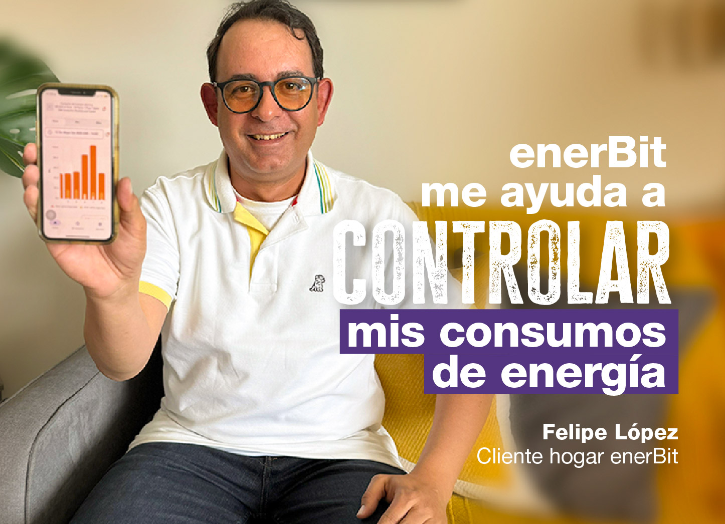 cliente hogar enerBit mostrando su app